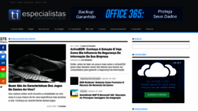 What Tiespecialistas.com.br website looked like in 2020 (3 years ago)