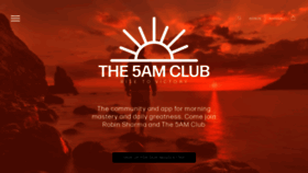 What The5amclub.com website looked like in 2020 (3 years ago)