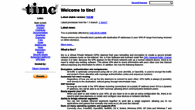 What Tinc-vpn.org website looked like in 2020 (3 years ago)