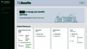 What Tigbenefits.com website looked like in 2020 (3 years ago)