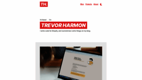 What Thetrevorharmon.com website looked like in 2020 (3 years ago)