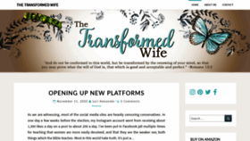 What Thetransformedwife.com website looked like in 2020 (3 years ago)