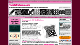 What Tanglepatterns.com website looked like in 2020 (3 years ago)