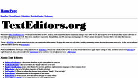 What Texteditors.org website looked like in 2020 (3 years ago)