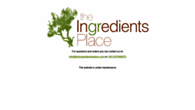 What Theingredientsplace.com website looked like in 2020 (3 years ago)