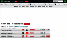 What Tv-sports.fr website looked like in 2020 (3 years ago)