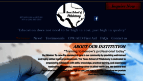 What Texasschoolofphlebotomy.com website looked like in 2020 (3 years ago)