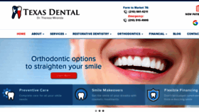 What Texas-dental.com website looked like in 2020 (3 years ago)