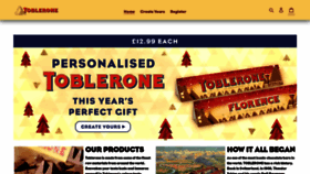 What Toblerone.co.uk website looked like in 2020 (3 years ago)