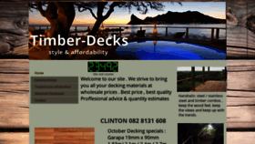 What Timber-decks.co.za website looked like in 2020 (3 years ago)