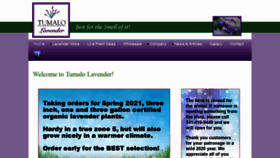 What Tumalolavender.com website looked like in 2020 (3 years ago)