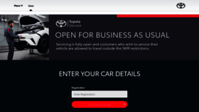 What Toyotaservice.ie website looked like in 2020 (3 years ago)