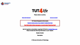 What Tut4life.tut.ac.za website looked like in 2020 (3 years ago)