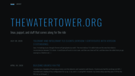 What Thewatertower.org website looked like in 2020 (3 years ago)