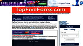 What Topfiveforex.com website looked like in 2020 (3 years ago)