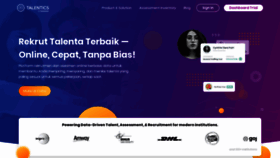 What Talentics.id website looked like in 2020 (3 years ago)
