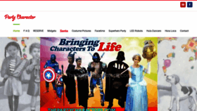 What Thepartycharacters.com website looked like in 2020 (3 years ago)