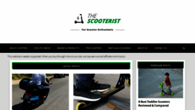 What Thescooterist.com website looked like in 2020 (3 years ago)
