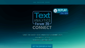 What Text-analytics-forum.com website looked like in 2020 (3 years ago)