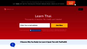 What Thaipod101.com website looked like in 2020 (4 years ago)