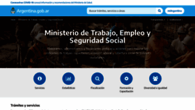 What Trabajo.gob.ar website looked like in 2020 (3 years ago)