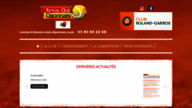 What Tennis-club-dijonnais.com website looked like in 2020 (3 years ago)