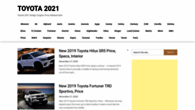 What Toyota2021.com website looked like in 2020 (3 years ago)