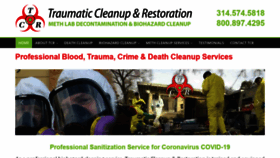 What Traumaticcleanup.com website looked like in 2020 (3 years ago)