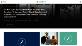 What Trainingindustry.com website looked like in 2020 (3 years ago)