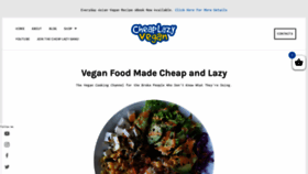 What Thecheaplazyvegan.com website looked like in 2020 (3 years ago)