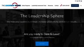 What Theleadershipsphere.com.au website looked like in 2020 (3 years ago)