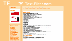What Text-filter.com website looked like in 2020 (3 years ago)