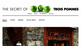 What Troispommes.ch website looked like in 2020 (3 years ago)