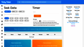 What Tickytimer.com website looked like in 2020 (3 years ago)