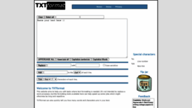 What Txtformat.com website looked like in 2020 (3 years ago)