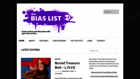 What Thebiaslist.com website looked like in 2020 (3 years ago)