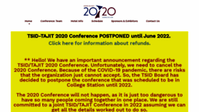 What Tsidconference.org website looked like in 2020 (3 years ago)