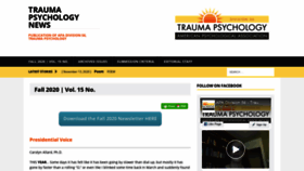 What Traumapsychnews.com website looked like in 2020 (3 years ago)