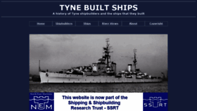 What Tynebuiltships.co.uk website looked like in 2020 (3 years ago)