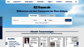 What Trauer.rhein-zeitung.de website looked like in 2020 (3 years ago)