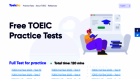 What Toeic4u.com website looked like in 2020 (3 years ago)