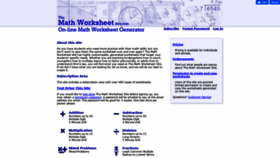 What Themathworksheetsite.com website looked like in 2020 (3 years ago)