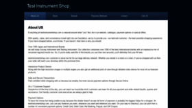 What Testinstrumentshop.com website looked like in 2020 (3 years ago)