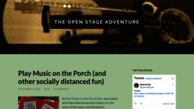 What Theopenstageadventure.ca website looked like in 2020 (3 years ago)