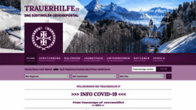 What Trauerhilfe.it website looked like in 2020 (3 years ago)