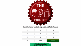 What Therainierbeerproject.com website looked like in 2020 (3 years ago)