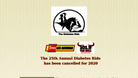 What Thediabetesride.org website looked like in 2020 (3 years ago)