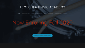 What Temeculamusic.com website looked like in 2020 (3 years ago)