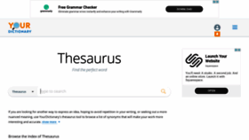What Thesaurus.yourdictionary.com website looked like in 2020 (3 years ago)