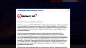 What Telewave.com website looked like in 2020 (3 years ago)